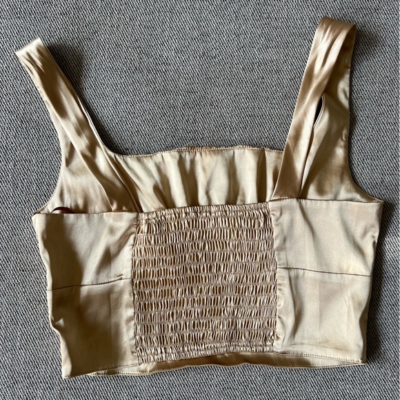 Superdown Jamie Ruched Satin Crop Top - Picture 6 of 11